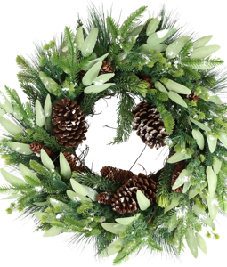 2462 WREATH EVERGREEN GLOW